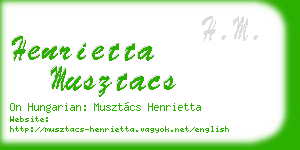 henrietta musztacs business card